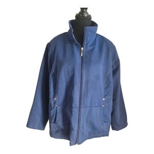 ⭐️Alia Vintage Blue Bomber Jacket Size XL